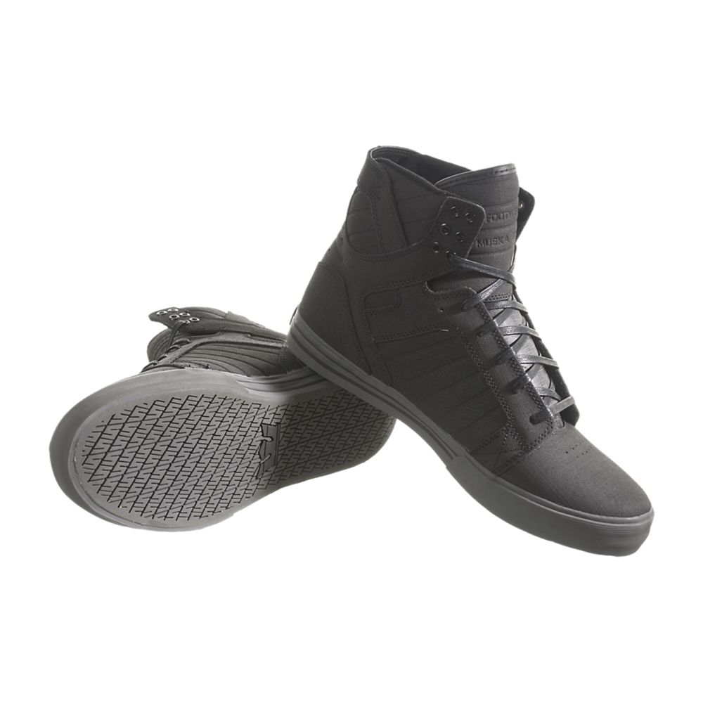 Baskets Montantes Supra SkyTop Noir Black/Gunny Homme | GBK-29847246